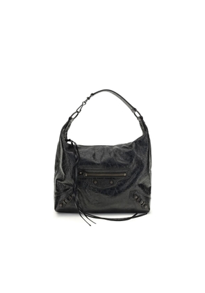 Balenciaga Black Lamb Ovis Aries Aries Shoulder Bag