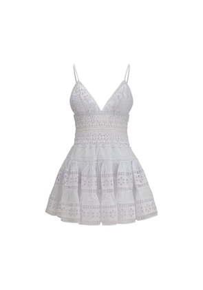 Charo Ruiz White Cotton Casual Dress - M