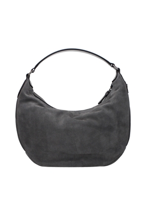 Jimmy Choo Gray Leather Shoulder Bag