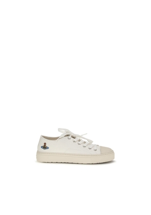 Vivienne Westwood White Fabric Low Top Sneakers - EU36/US6