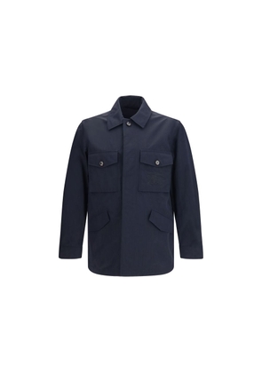 Burberry Blue Polyamide Coat - L