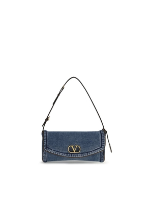 Valentino Garavani Blue Cotton Shoulder Bag