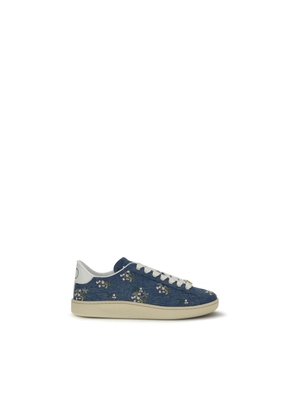 Valentino Garavani Blue Calf Leather Bos Taurus Low Top Sneakers - EU36.5/US6.5