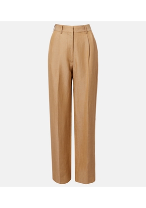 Blaze Milano Fox linen-blend straight pants