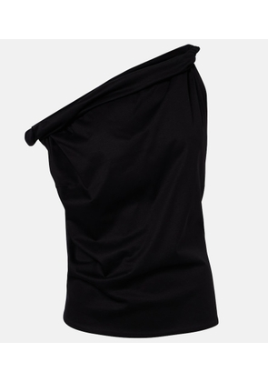 Rohe One-shoulder cotton-blend top