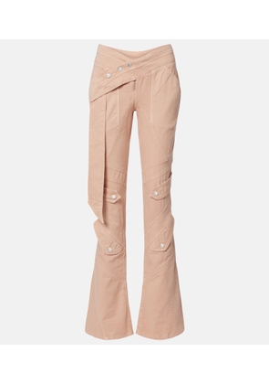 Blumarine Cotton canvas flared pants