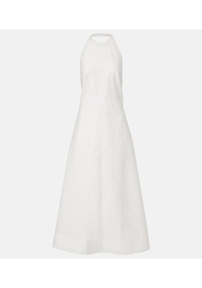 Rohe Halterneck cotton-blend poplin midi dress