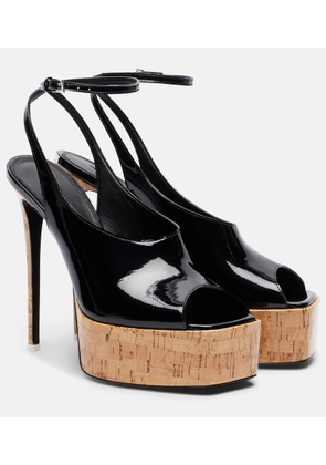 The Attico Ornella patent leather platform slingback pumps