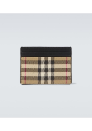 Burberry Burberry Check leather-trimmed cardholder