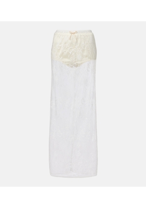 Aya Muse Eteri bow-detail floral lace maxi skirt