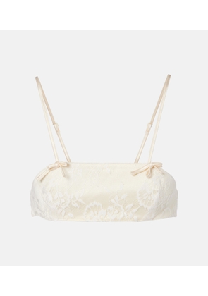 Aya Muse Eteri bow-detail lace bra top