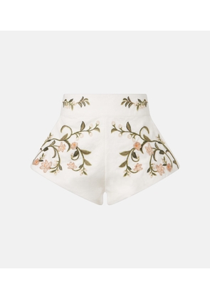 Agua by Agua Bendita Gatti embroidered linen shorts