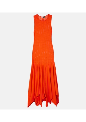 Loewe Paula's Ibiza pointelle cotton jersey maxi dress