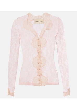 Valentino Floral sheer lace cardigan