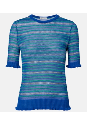 JW Anderson Striped cotton-blend T-shirt