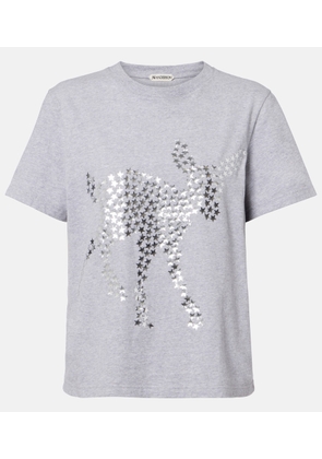 JW Anderson Embellished cotton jersey T-shirt