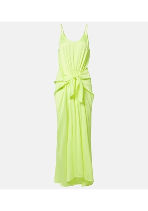 JW Anderson Gathered silk midi dress