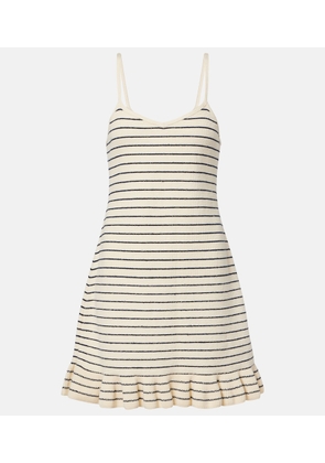 JW Anderson Striped cotton-blend minidress