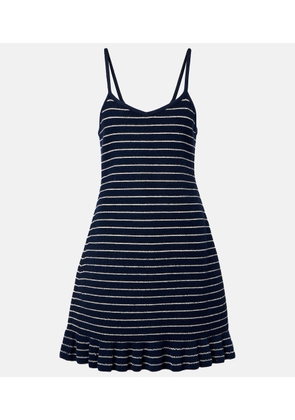 JW Anderson Striped cotton-blend minidress