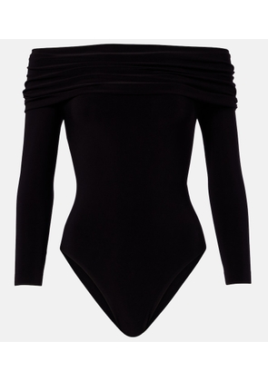 Norma Kamali Off-shoulder jersey bodysuit
