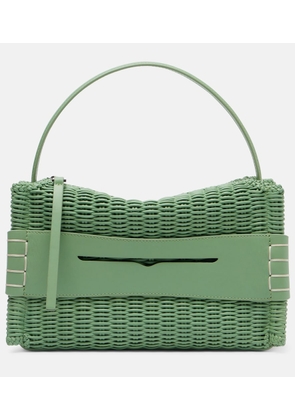 JW Anderson Loafer woven leather top-handle bag
