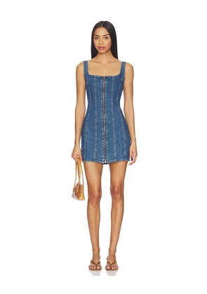 LEVI'S Seamed Zip Dress in Blue. Size S. Also in XS.