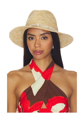 Nikki Beach Arielle Fedora Hat in Beige.
