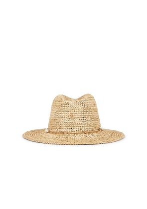 Nikki Beach Arielle Fedora Hat in Beige.