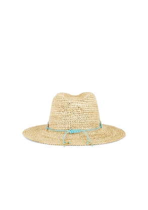Nikki Beach Kelly Fedora Hat in Beige.