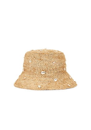 Nikki Beach Shelley Bucket Hat in Beige.