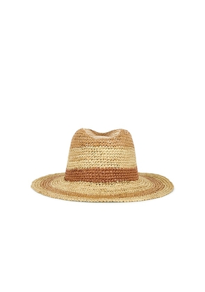 Nikki Beach Samantha Fedora Hat in Beige,Brown.
