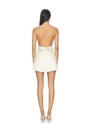 MORE TO COME Kimmie Mini Dress in Ivory. Size XS. Also in M, L.
