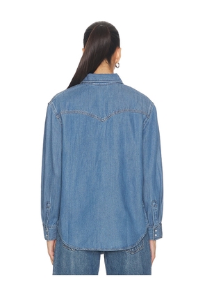 LEVI'S Teodora Western Shirt in Blue. Size S. Also in L.