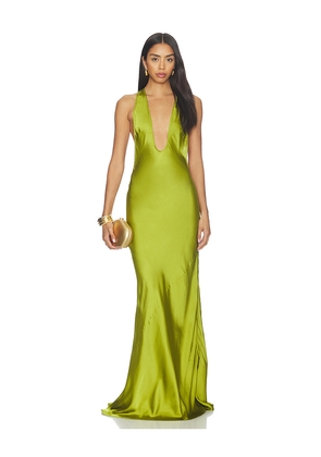 NBD Pushpa Gown in Green. Size XXS. Also in XS, S, M, L, XL.
