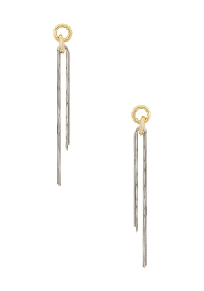 Lovers and Friends Dilaria Earrings in Metallic Silver.