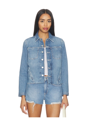 L'AGENCE Janelle Slim Undone Jacket in Blue. Size S. Also in M, L.