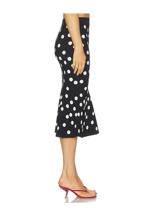 L'AGENCE Mae Polka Dot Flare Skirt in Black,White. Size XS. Also in S, M.