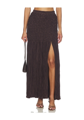 Mayle Vasquez Canoa Skirt in Brown. Size XS. Also in S, M, L, XL.
