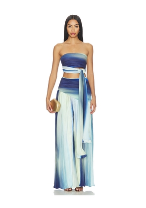 Mayle Vasquez Caliente Crop Top in Blue,Green. Size S. Also in M, XL.