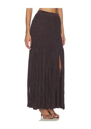 Mayle Vasquez Canoa Skirt in Brown. Size XS. Also in S, M, L, XL.