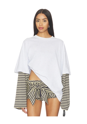 LIONESS Bottega Shirt in Grey,Beige. Size XXS. Also in L, M, S, XS.