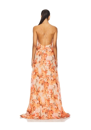 SAU LEE Calista Dress in Orange. Size 2. Also in 0, 4.