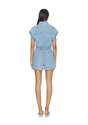 PAIGE Maliah Romper in Blue. Size 00. Also in 0, 2, 4, 8, 14.