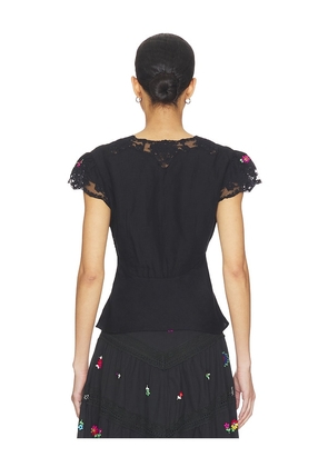 RIXO Elaine Top in Black. Size S. Also in XS.