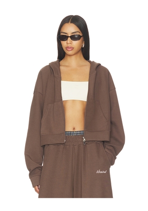 SSAINT Cropped Hoodie in Brown. Size S/M. Also in L/XL.