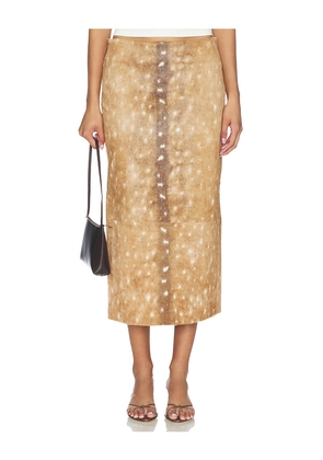St. Agni Fawn Pencil Skirt in Brown. Size XS. Also in S, M, L.