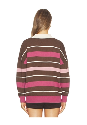 SEROYA Taby Sweater in Brown,Pink. Size XXS. Also in XS, S, M, L, XL.