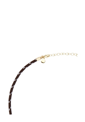 petit moments Paracord Beam Necklace in Brown.