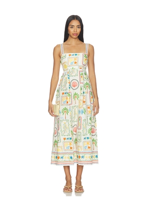 Yumi Kim Mia Dress in White,Orange. Size XS. Also in L, M, S, XL.