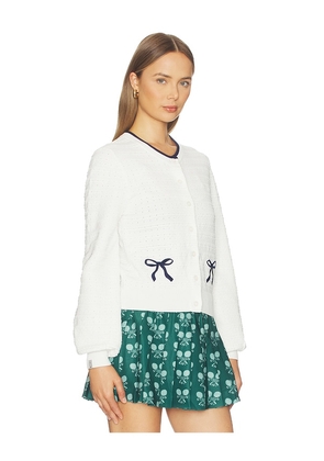 THE UPSIDE Jolie Isabeli Knit Cardigan in Cream. Size XS. Also in S, M, L.